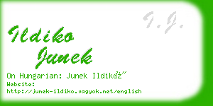 ildiko junek business card